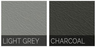 Light grey compared to our dark grey (charcoal)