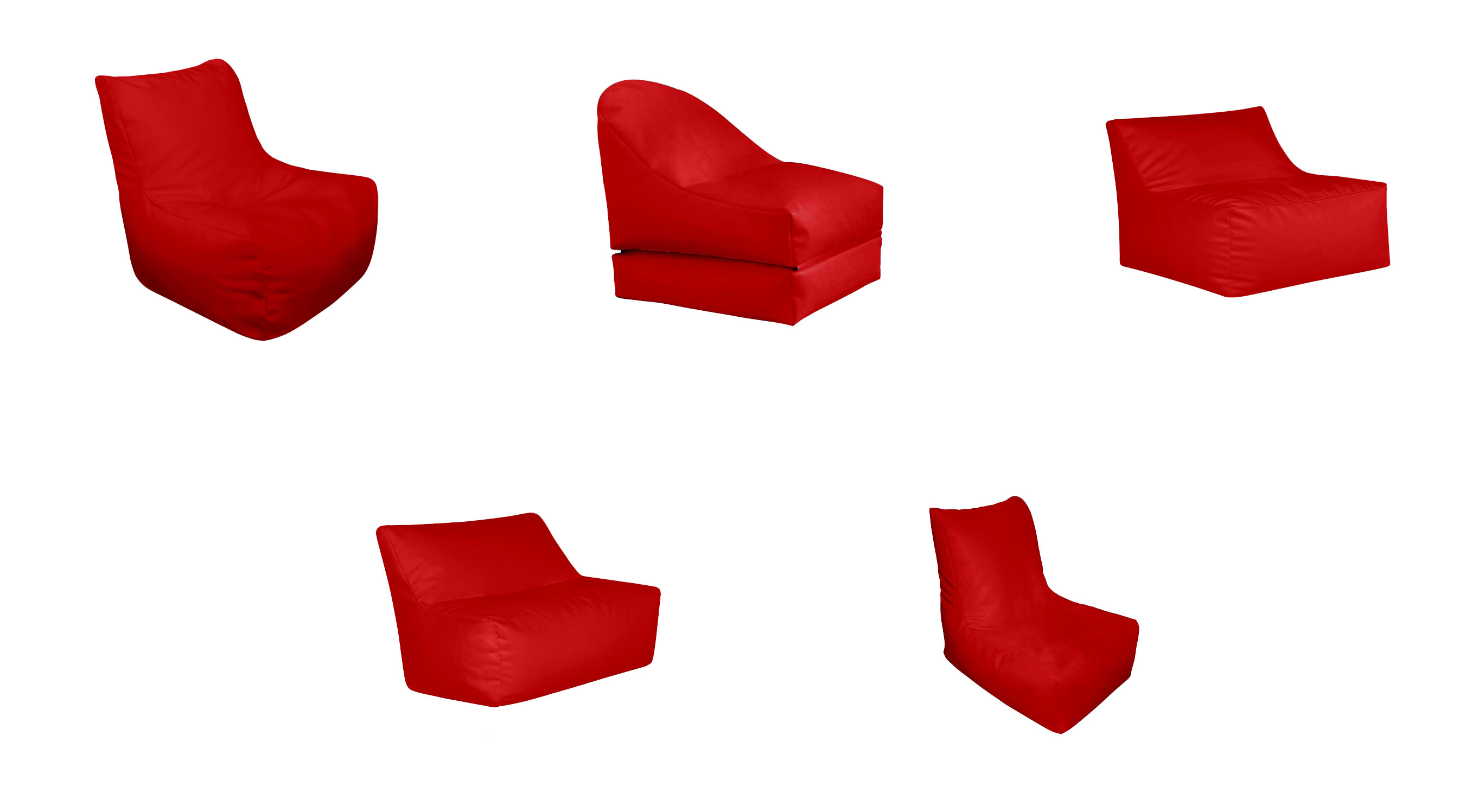 Bean bags designed as chairs