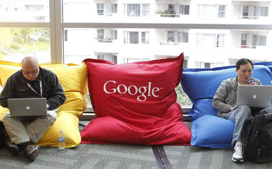 Common area at a Google conference in San Francisco